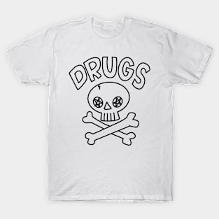 Comic Book Drugs Logo (black ink) T-Shirt